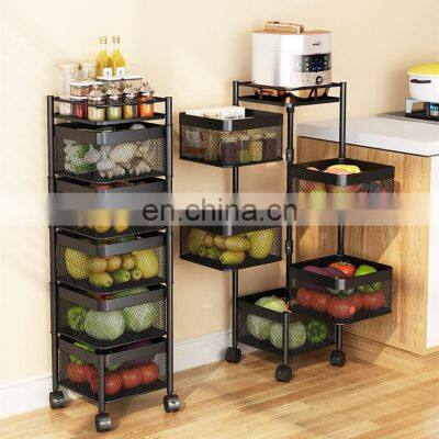 Home Accessories Kitchen Organizer With Wheels 3/4/5 Tier Bathroom Kitchen Storage Rack Trolley Rack photo-2