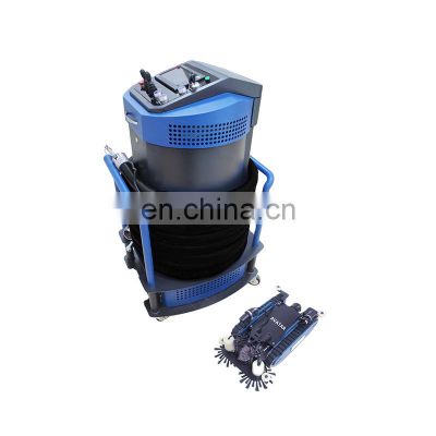 Professional grease vent cleaning machinery with brush and vacuum cleaner