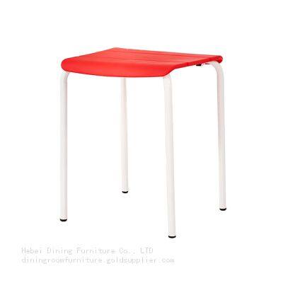 Steel legs Plastic Seat Stackable Stool DC-P96