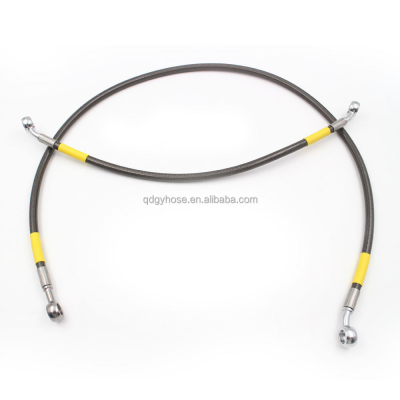 Auto Brake Parts Motorcycle Racing Car Hydraulic Automotive Front Rear 304 Stainless Steel Braided PTFE Brake Line Hose Assembly photo-2