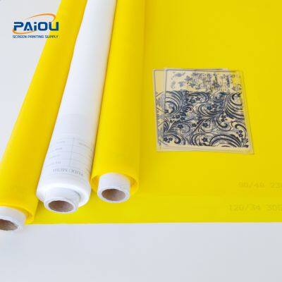 Dpp Polyester Mesh Screen Printing Mesh 165 Width White and Yellow