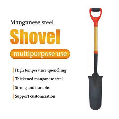 Промышленная плоская лопата из марганцевого стали, квадратная лопата для перемещения песка, почвы и гравия. Производитель строительных инструментов