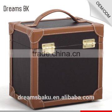 Hot Sale PVC Portable Beauty Bag With Mirror & Tray, PVC Cosmetic Makeup Display Case photo-3