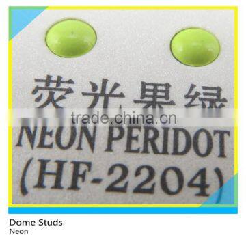 Iron on Dome Studs Aluminum Neon Peridot Hotfix Studs SS6 2mm