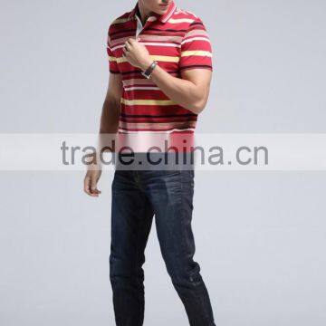 Summer new men's clothing collar men stripes men's short sleeve polo T-shirt fatty big yards
