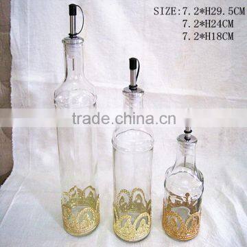 gold glass oil bottle olive oil bottles gold glass bottle