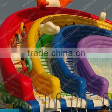 rainbow slide water slide inflatable water sport large aqua slide