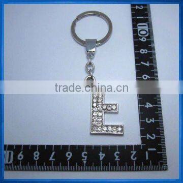 diamante keyring letter E key rings