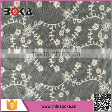 Fashon Offwhite width 150cm mesh lace fabric Factory Direct Sales Trimming Lace fabric;wholesale mesh lace fabric