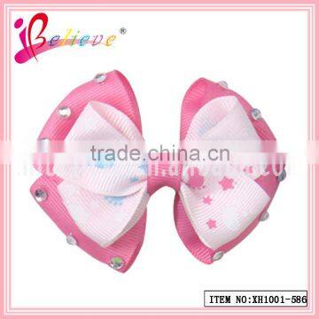 China supply factory product reasonable price elegant ribbon bow cute hair accessories for baby girl (XH1001-586)