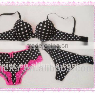 Dots Printed Micro Super Push Up Bra/Brief Set