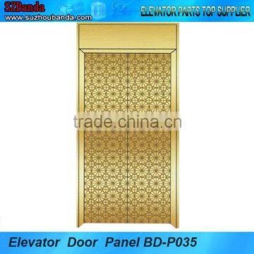 Golden Mirror Etching Stainless Steel Elevator Door Panel,Lift Door Plate,Elevator Door