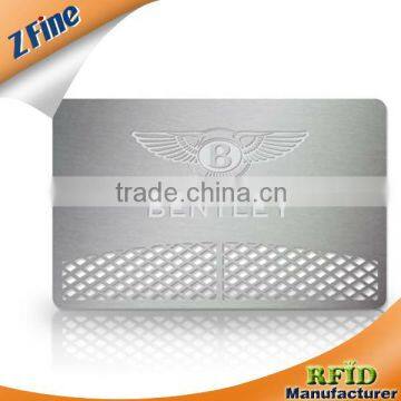 HOT!!!Metal Card/Metal Business Card/ Metal Membership Card for craft in ShenZhen