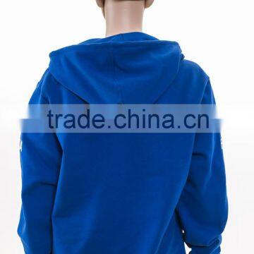 Bulk Order no Brand Name Own Logo Sublimation Women Wear Plain Royal Blue Hoodie photo-2