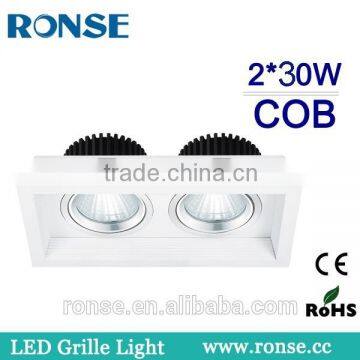 Ronse Chinese led light factory led grille light cob two heads 2*30W (RS-2114-2(C))