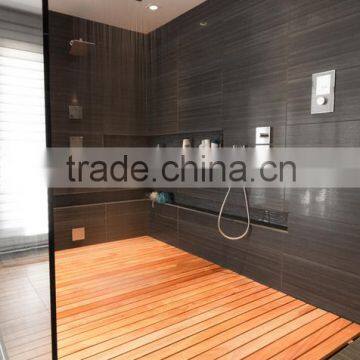 waterproof teak hardwood shower flooring