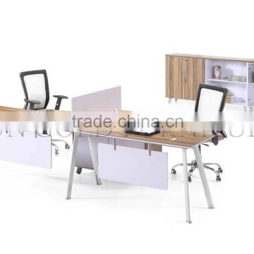 High grade Simple 2 seater Office Workstation Partition with Glass ( SZ-WS442)