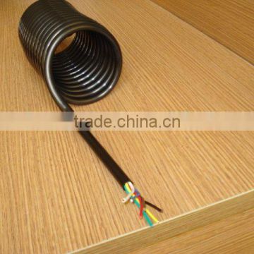 7-way coiled cable, brake hose