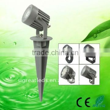 3*1w led spike lawn light