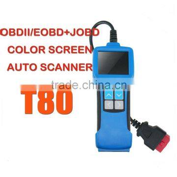 Car OBD2 OBDII +JOBD Scanner,Trouble Code Scanning Tool T80,Live Engine Data Scanner Tool