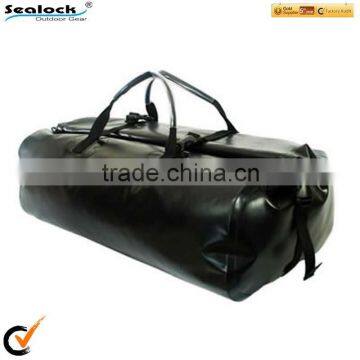 black waterproof drifting or boating duffel bag