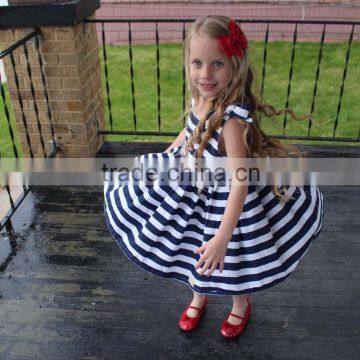 New arrival baby girl stripes dress kids cotto dress fashion girls summer dress