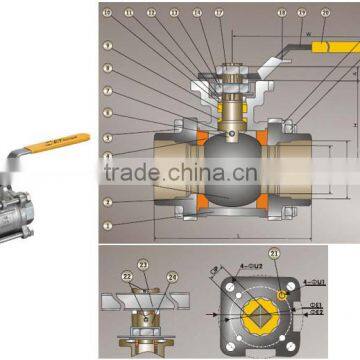 Zhejiang Zhitai 3pc Socket Weld Ball Valve