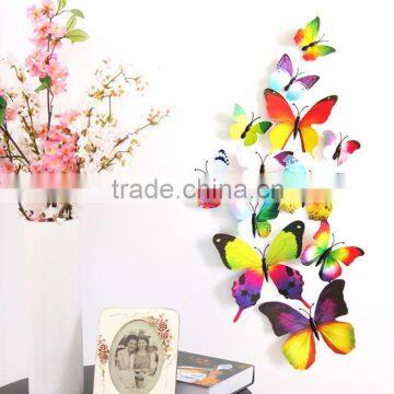 H-003 H003 12PCS 3D Vivid PVC Magnet Butterflies Magnetic Butterfly DIY Wall Sticker Stickers Decal Decals Home Decor Decoration