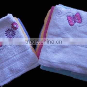 various color cotton terry embroidery towel