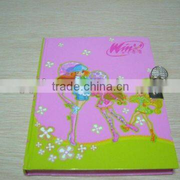 lock diary/secret diary/girl diary 3d lenticular notebook