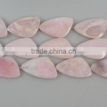 Semi-Precious Stone Pink Opal Triangle Natural Gemtone Loose Beads photo-3