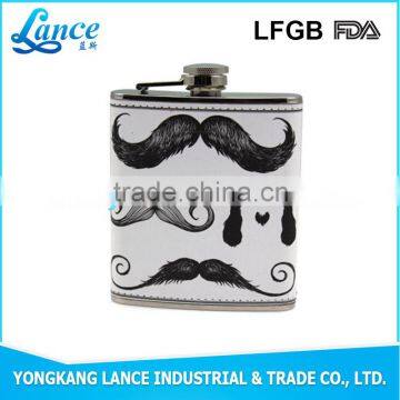 Wholesale BPA free custom printing logo hip flask