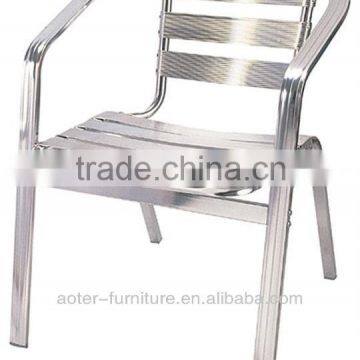 Outdoor modern restaurant aluminum dining chair