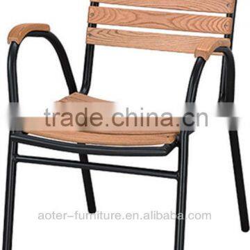 Outdoor wood modern dining chairs restaurant chair