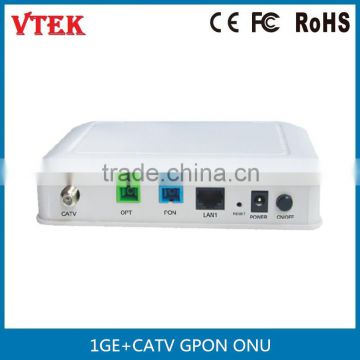 1GE+CATV GPON ONU with RF port for CATV Service Compatible with Huawei and ZTE OLT