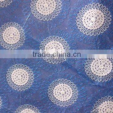 China top quality sequin net embroidery fabric for sale