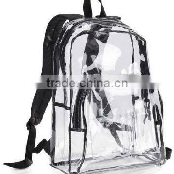 transparent black pvc school backpacks