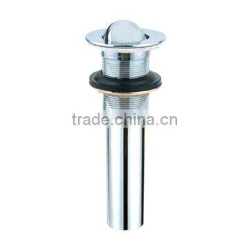 Brass Flap Drainer, without Overflow Hole, Chrome Finish