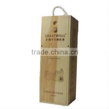 One bottle wooden wine box wholesale