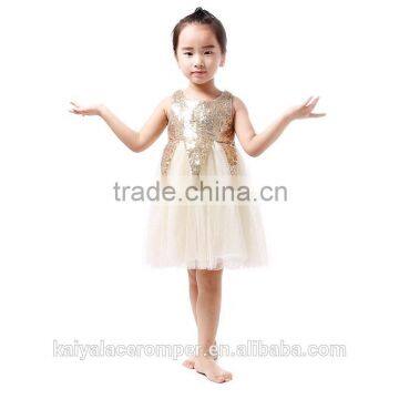 wholesale Children Summer Girl Dresses With Sequin Glitter TuTu Dress Girls Lace Frocks Sequins Dress