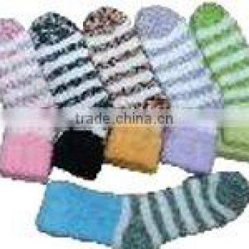 women microfiber socks stripe soft girl socks colorful clean socks