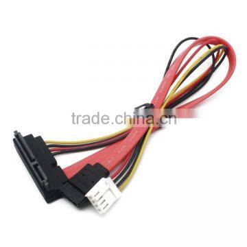 Manufacture 90 degree 7 15 pin SATA cable to 7 pin mobil HDD & 4 pin power cable