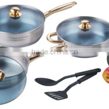 8pcs stainless steel cooking pot