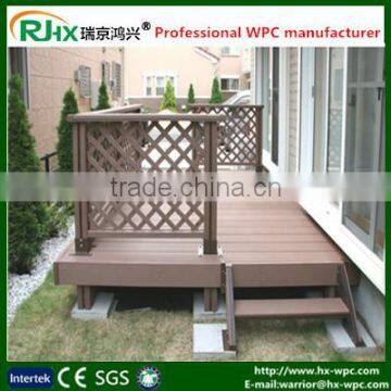 outdoor waterproof wooden flooring in composite wood plastic deck