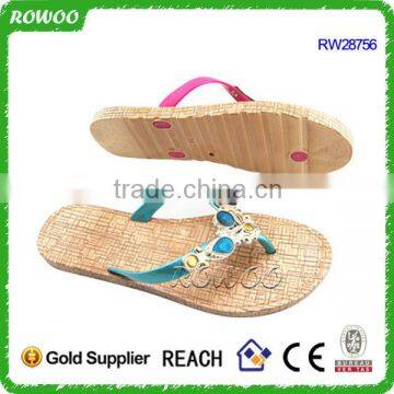 Good quality flat PVC lady chappal slipper