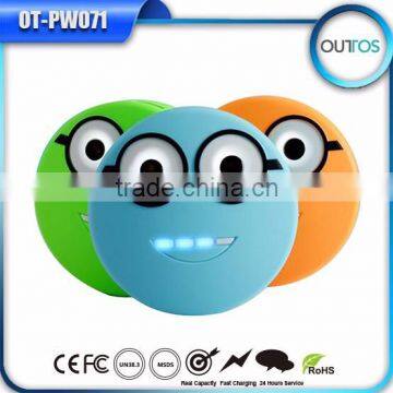 Universal Colorful Smile Face Power Bank Cute 5200mah From Original Factory