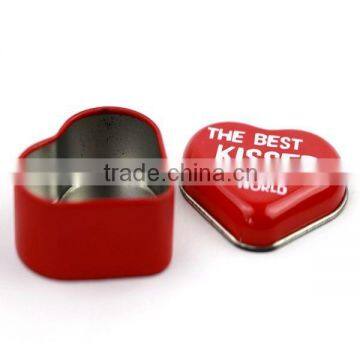 Gift & Craft Industrial Use and Metal,0.23 thickness tinplate Material heart shaped candle tin box