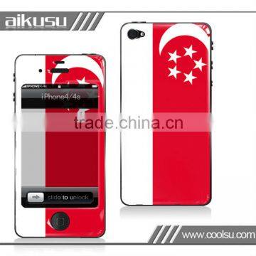 FLAG design sticker case for iphone 4