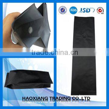 high quality flat bottom side gusset coffee packaging bags with valves