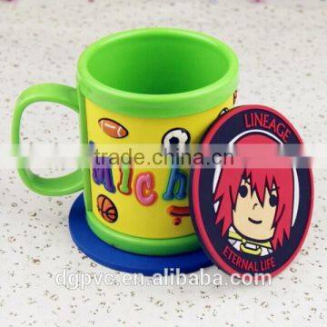 2015 New Design Fashion Soft PVC Coffee Cup Coaster photo-4